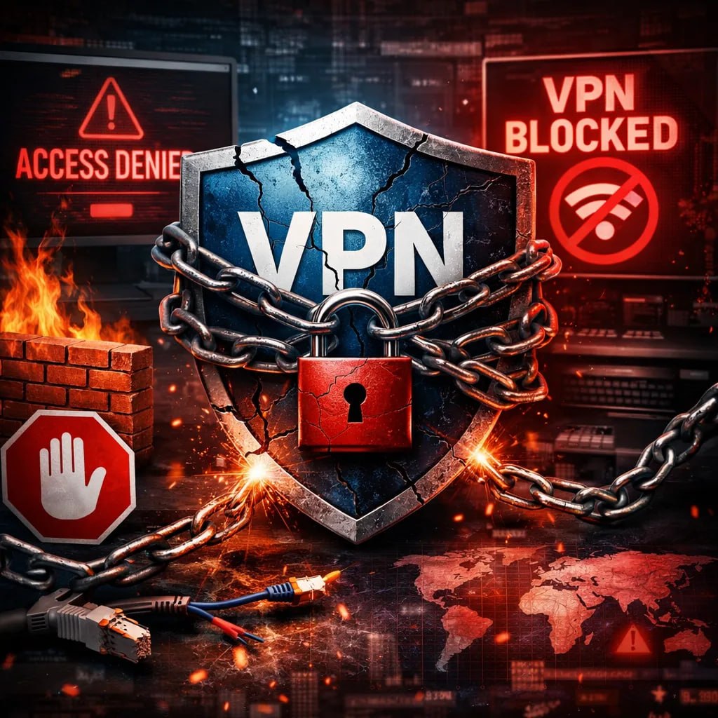 Уже завтра в России начинается масштабная волна блокировок VPN-сервисов