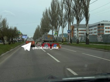 На Ленинском проспекте дорожные работы