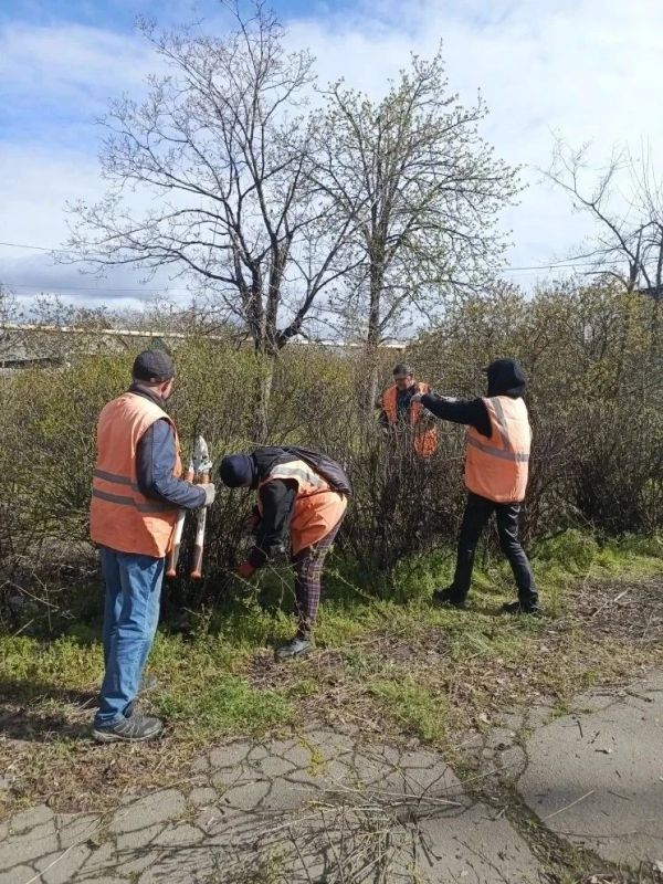 Коммунальщики Снежного продолжают благоустраивать территории общего пользования Коммунальщики Снежного продолжают благоустраивать территории общего пользования