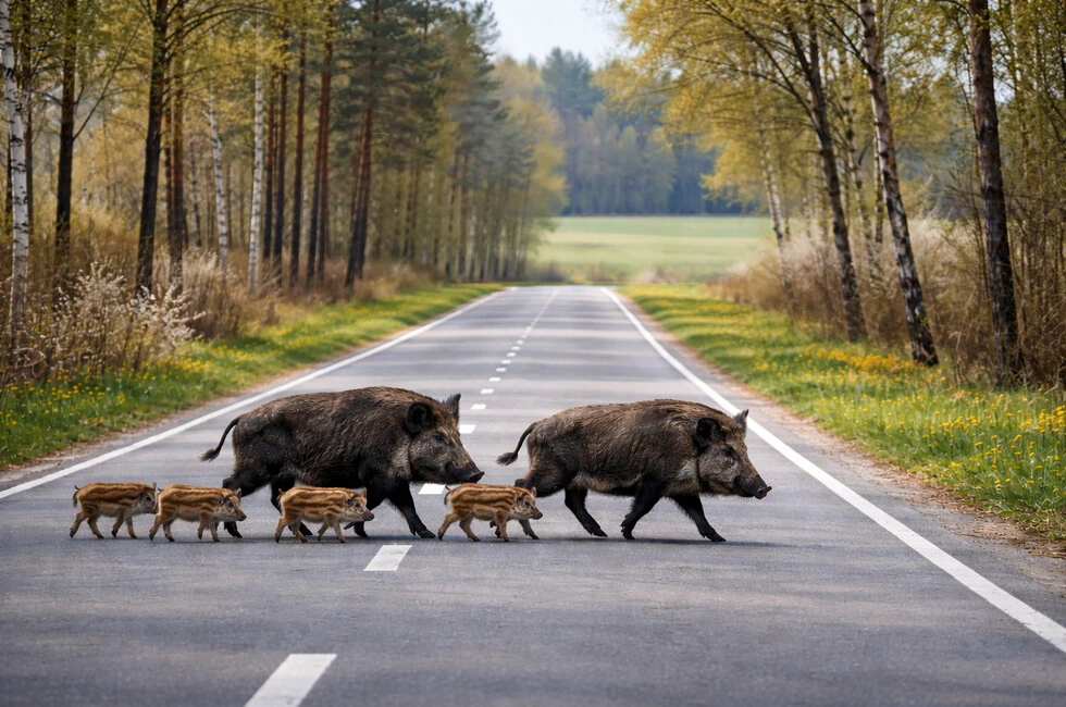 Звери под колесами: в ДНР зафиксирован рост гибели кабанов и косуль
