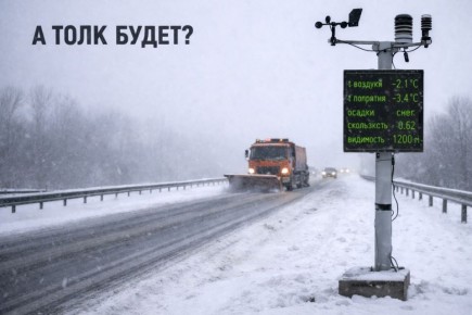 На дорогах Донбасса поставят метеостанции — чтобы дорожники знали, что идёт снег