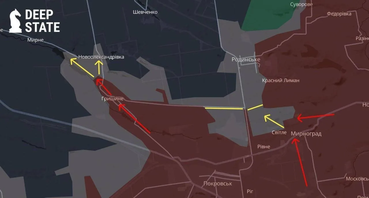 ВСУ попали в «мешок» у Светлого, ВС РФ накапливают силы у Мирнограда и прорываются к Новоалександровке и Василевке у Красноармейска, — Deep State ВСУ попали в «мешок» у Светлого, ВС РФ накапливают силы у Мирнограда и прорываются к Новоалександровке и Василевке у Красноармейска, — Deep State