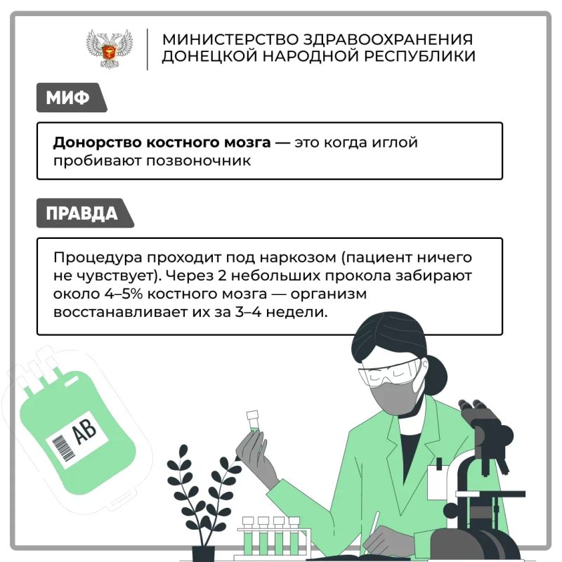 Правда и мифы о донорстве. Донорство крови и костного мозга входит в число ключевых направлений отечественного здравоохранения Правда и мифы о донорстве. Донорство крови и костного мозга входит в число ключевых направлений отечественного здравоохранения