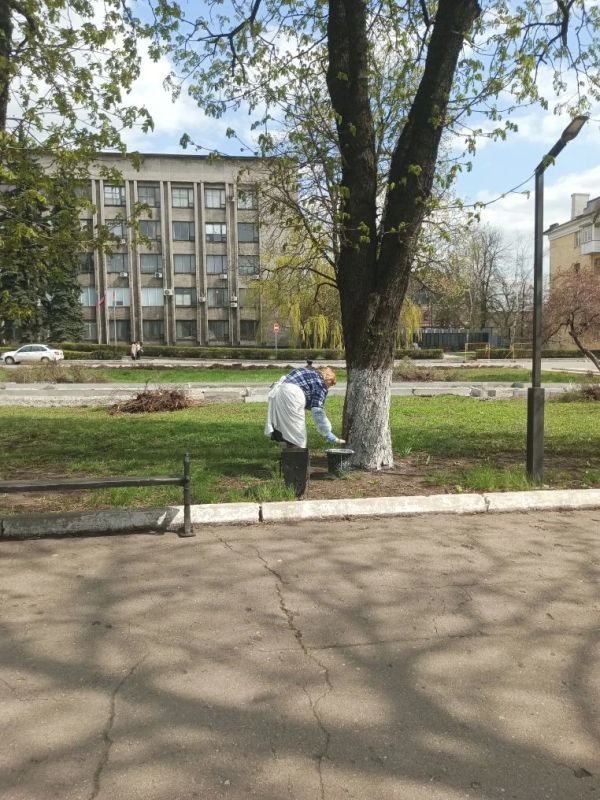 В рамках обще республиканского субботника сотрудники МБУ ЦКИД пробелили деревья аллеи возле ДДШИ и детской площадки В рамках обще республиканского субботника сотрудники МБУ ЦКИД пробелили деревья аллеи возле ДДШИ и детской площадки