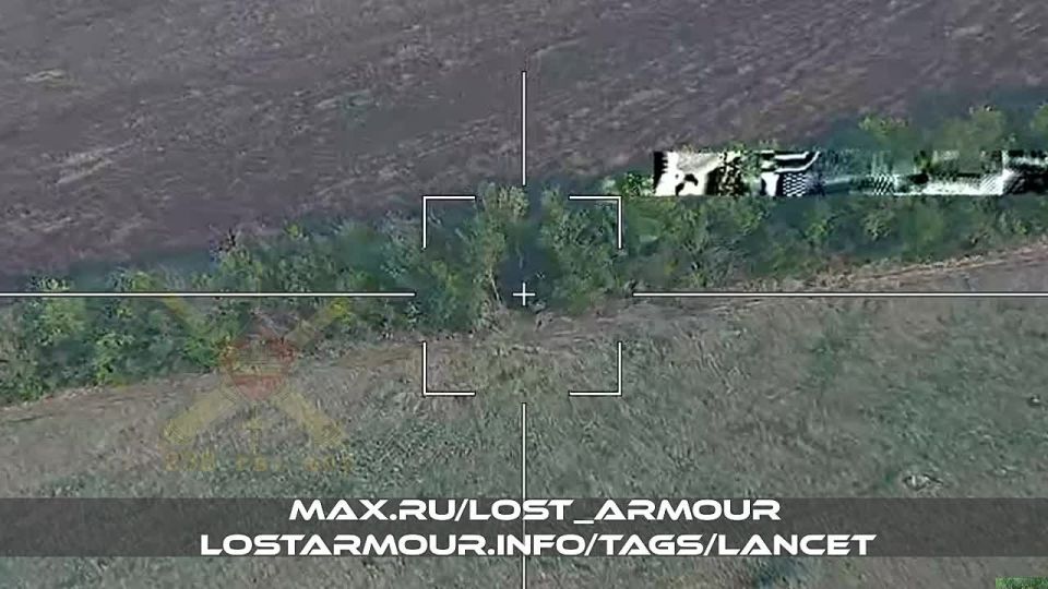 Классика жанра. Барражирующий боеприпас "Ланцет" поражает артиллерийское орудие ВСУ к западу от г. Дружковка, ДНР Работает 238 гв. АБр Геопривязка: