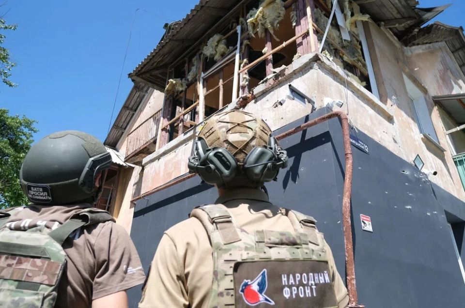 Народный фронт помог дончанам в ликвидации последствий ночной атаки БПЛА