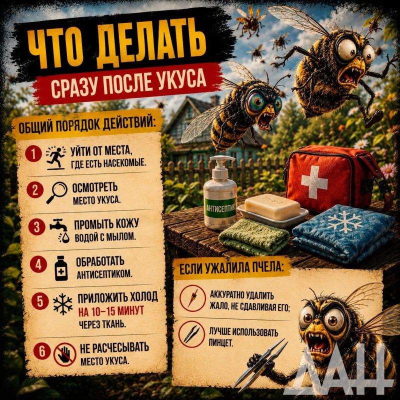 Осторожно, дача! Что делать при укусах насекомых Осторожно, дача! Что делать при укусах насекомых