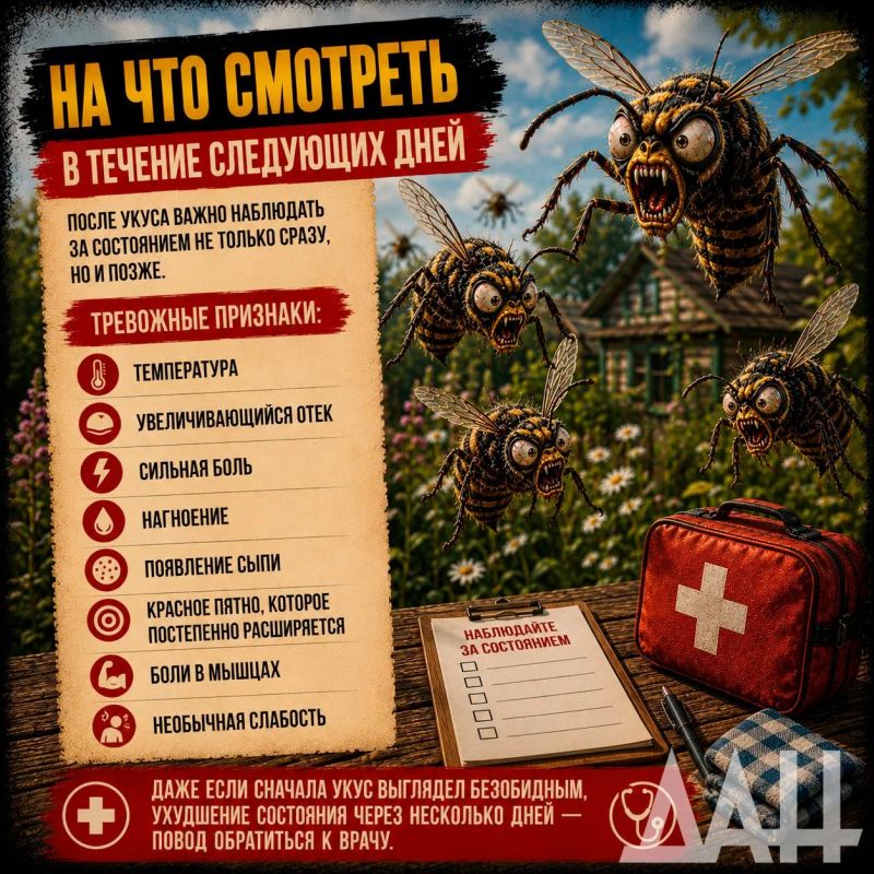 Осторожно, дача! Что делать при укусах насекомых Осторожно, дача! Что делать при укусах насекомых