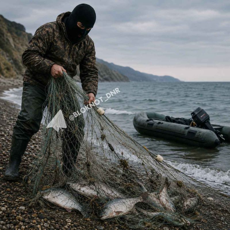 В Новоазовске «приняли» браконьеров, которые вылавливали из моря судак и пеленгас