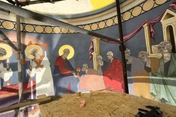 В Донецке приступили к росписи храма преподобного Агапита Печерского