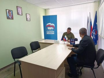 Игорь Лызов: Провел прием в общественной приемной Амвросиевского местного отделения Всероссийской политической партии «Единая Россия»