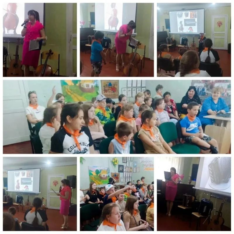 8 июня в МБУДО «ДШИ «Симфония Приморья» г.о. Торез (пгт Пелагеевка) прошла замечательная экскурсия под названием «Знакомство с миром музыки» для детей из пришкольного лагеря СЮТ