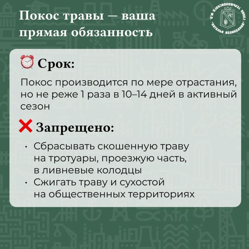 Наталья Великодная: Уважаемые жители!. Лето — время наводить порядок Наталья Великодная: Уважаемые жители!. Лето — время наводить порядок