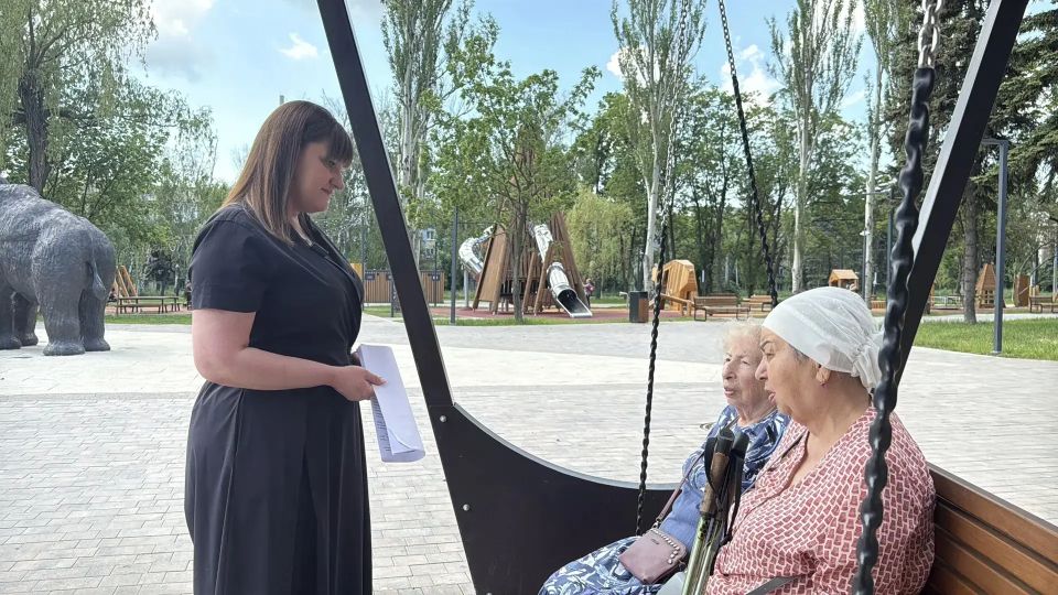 Сегодня провела прямой эфир в новом месте — в Югорском парке