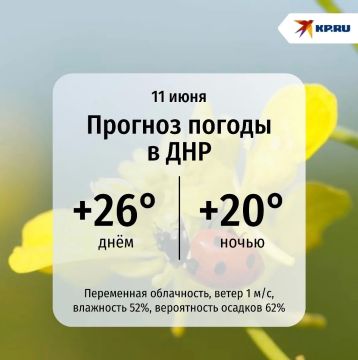Сегодня в ДНР облачно и тепло, до +26°