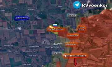 На добропольском направлении Русская армия освободила от украинских нацистов населённый пункт Новый Донбасс