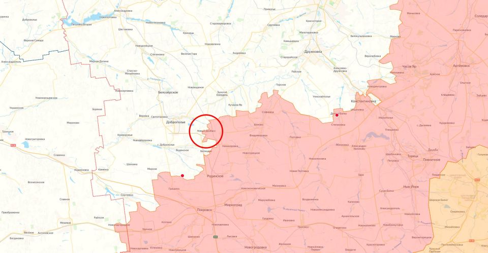 Минобороны России заявило об освобождении населённого пункта Новый Донбасс в ДНР