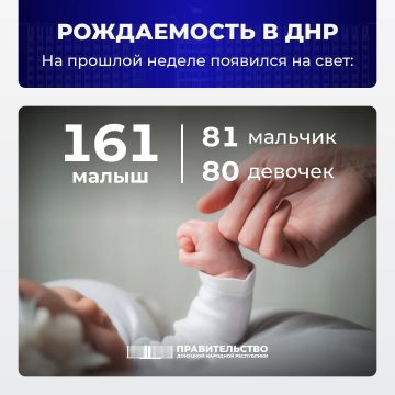 Вице-премьер Лариса Толстыкина сообщила о рождаемости в ДНР