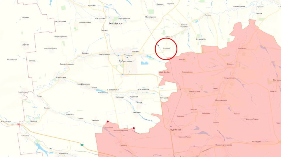Минобороны России заявило об освобождении населённого пункта Кутузовка в ДНР на Добропольском направлении