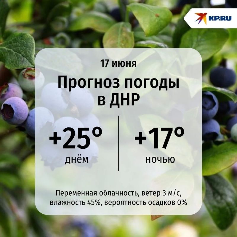 В ДНР в среду ожидается теплый день с легкой облачностью