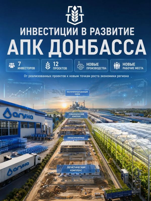 В ДНР создают новые точки роста экономики через инвестиционные проекты в АПК