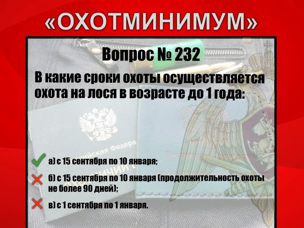 #Охотминимум #Охотминимум