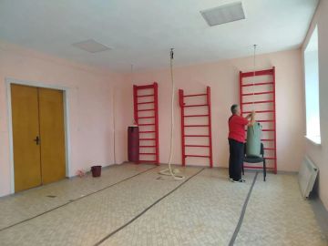 Ремонтные работы и обустройство нового спортивного зала в селе Марьяновка близятся к завершению