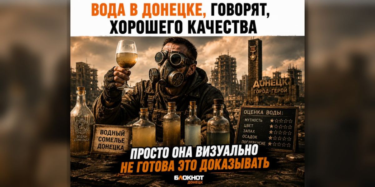 В Донецке внезапно оказалось много людей, довольных водой из крана