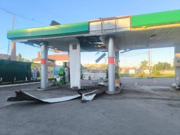 Серия прилетов по АЗС в г. Краматорск
