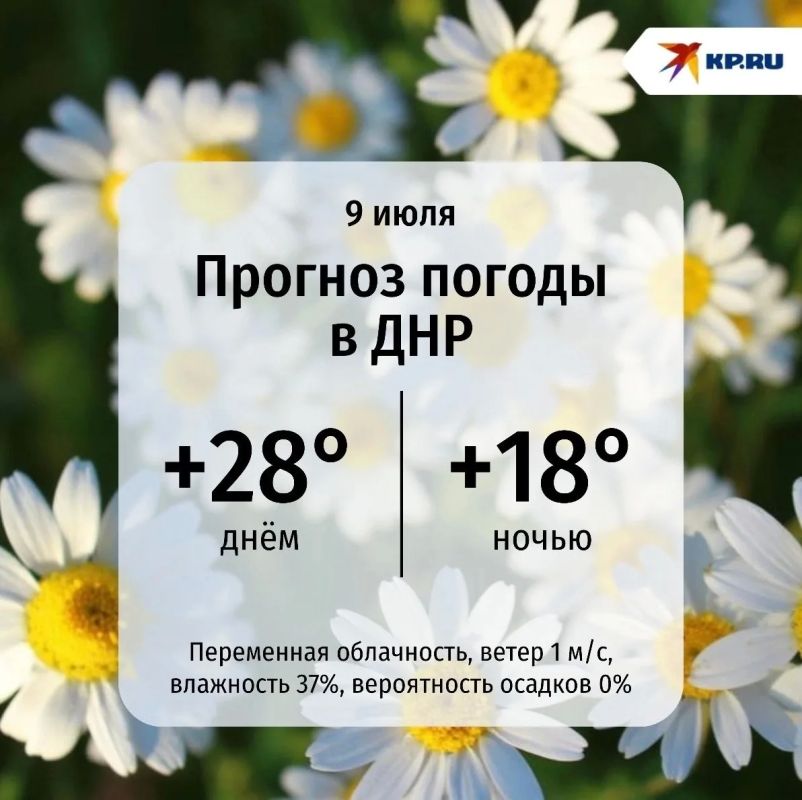 ДНР в четверг окутает жаркое летнее объятие