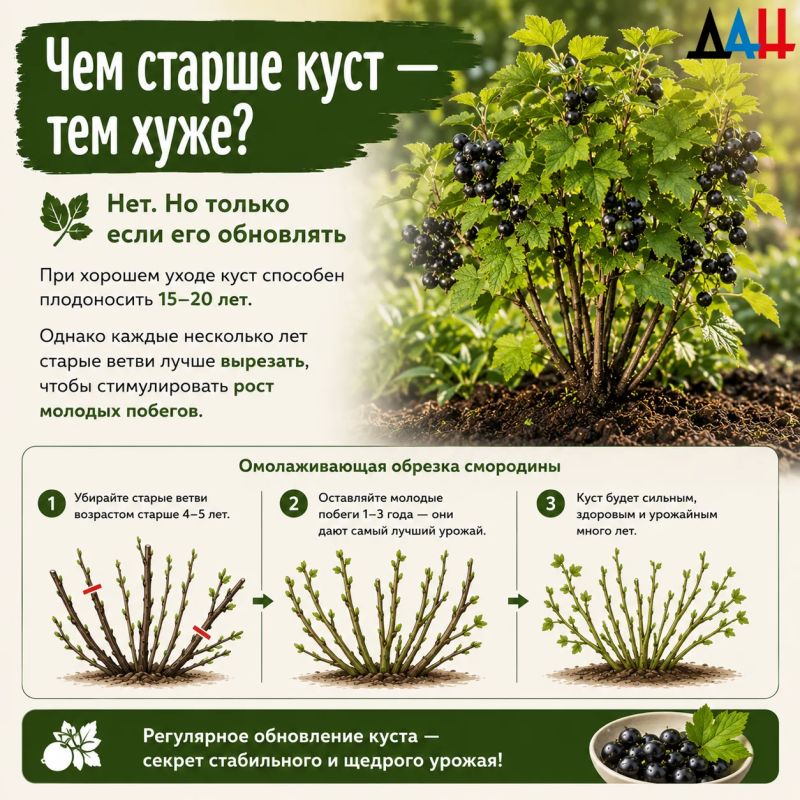 Секрет богатого урожая. Как ухаживать за смородиной, чтобы ягоды были крупными и сладкими Секрет богатого урожая. Как ухаживать за смородиной, чтобы ягоды были крупными и сладкими