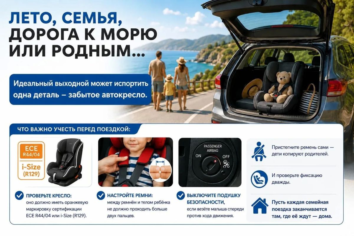 Лето, семья, дорога к морю или родным