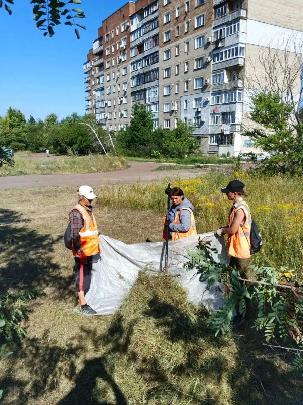 Коммунальщики Снежного продолжают благоустраивать территории общего пользования Коммунальщики Снежного продолжают благоустраивать территории общего пользования