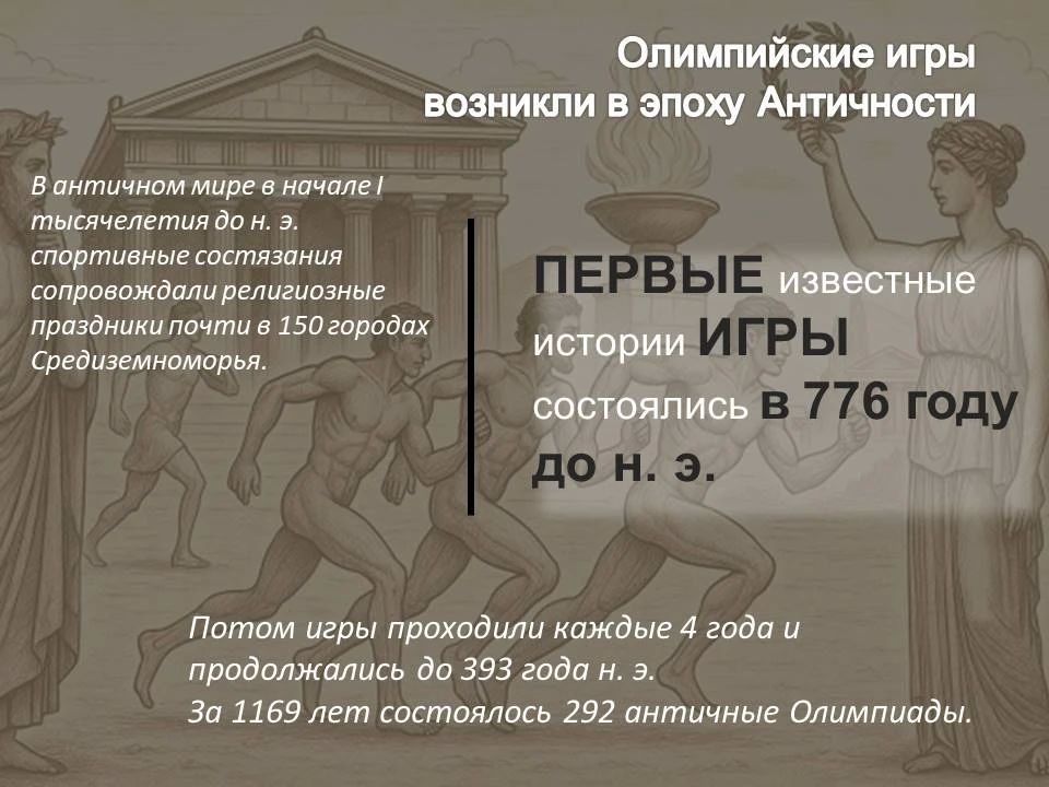 Древние Олимпийские Игры сильно отличались от современных Древние Олимпийские Игры сильно отличались от современных
