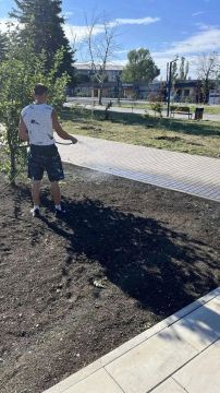В парке «Юбилейный» работы по благоустройству вышли на финальную стадию