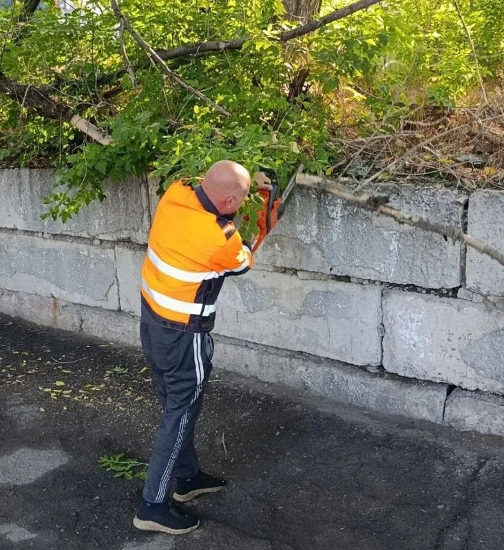 Коммунальщики Снежного продолжают благоустраивать территории общего пользования Коммунальщики Снежного продолжают благоустраивать территории общего пользования