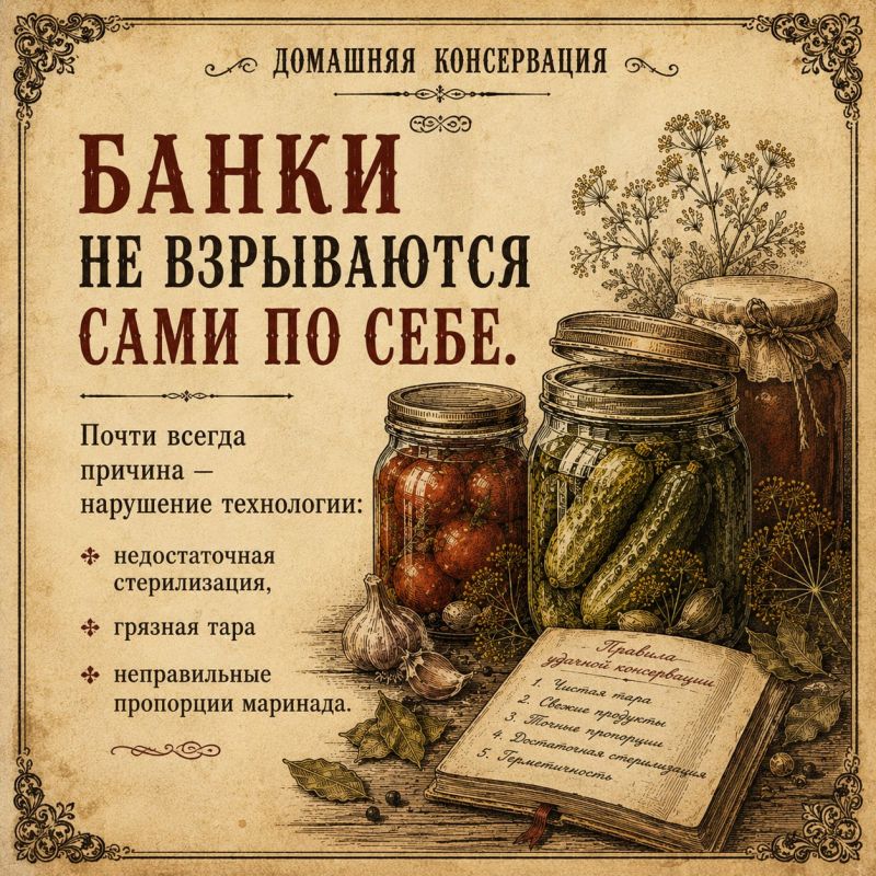 Главный секрет домашней консервации: почему банки взрываются и как этого избежать Главный секрет домашней консервации: почему банки взрываются и как этого избежать