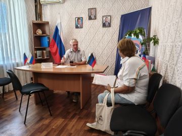 Сегодня, 03 августа, провёл приём граждан города Моспино