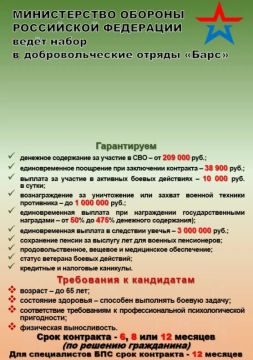 Набор в добровольческие отряды "Барс"
