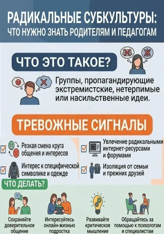 Методические рекомендации для родителей и педагогов: «Радикальные субкультуры — на что обращать внимание и как действовать»