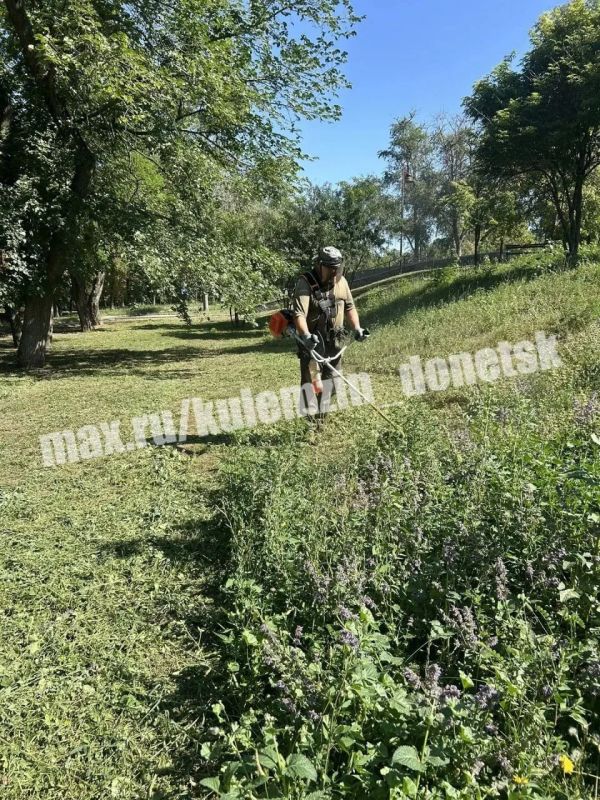 В эти жаркие летние дни сотрудники Дирекции парков продолжают работу по благоустройству территорий