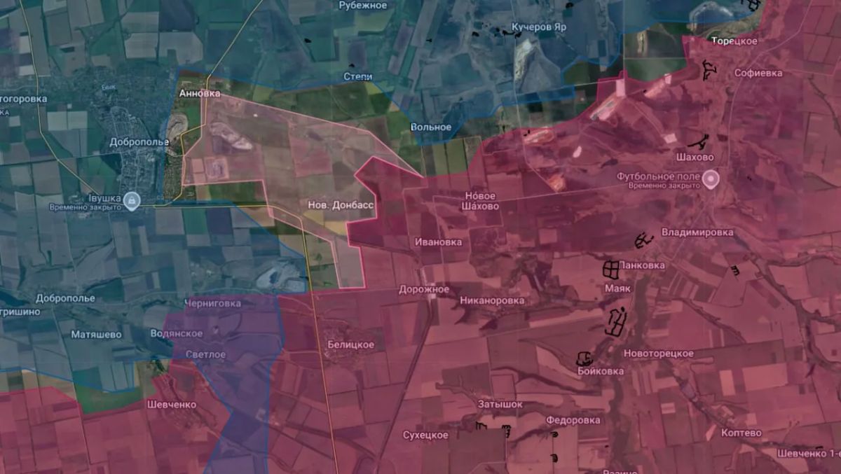 ВС РФ зачистили н.п. Новый Донбасс, а также вышли на восточные окраины Доброполья и Анновки, сообщает Анатолий Радов