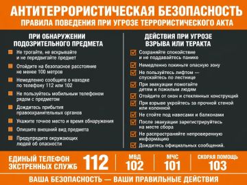 Памятка "Антитеррористическая безопасность"