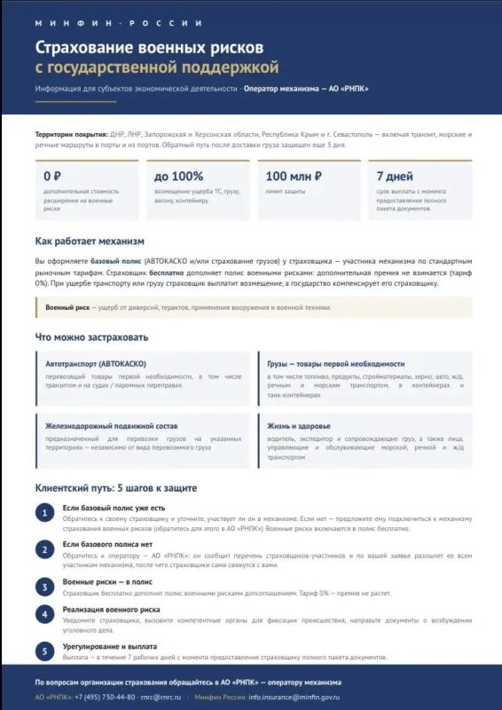 Информационные материалы по механизму страхования с государственной поддержкой рисков причинения вреда имуществу в следствии диверсий, террористических актов, применение вооружения и военной техники Информационные материалы по механизму страхования с государственной поддержкой рисков причинения вреда имуществу в следствии диверсий, террористических актов, применение вооружения и военной техники