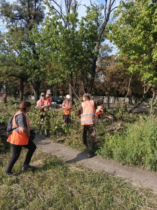 Коммунальщики Снежного продолжают благоустраивать территории общего пользования Коммунальщики Снежного продолжают благоустраивать территории общего пользования