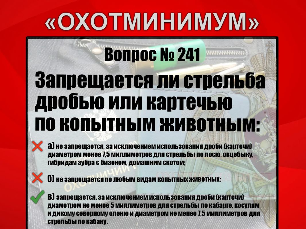 #Охотминимум #Охотминимум