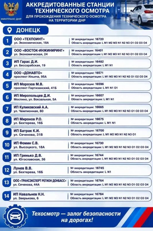 Владельцам коммерческого транспорта в ДНР напомнили о необходимости прохождения техосмотра Владельцам коммерческого транспорта в ДНР напомнили о необходимости прохождения техосмотра