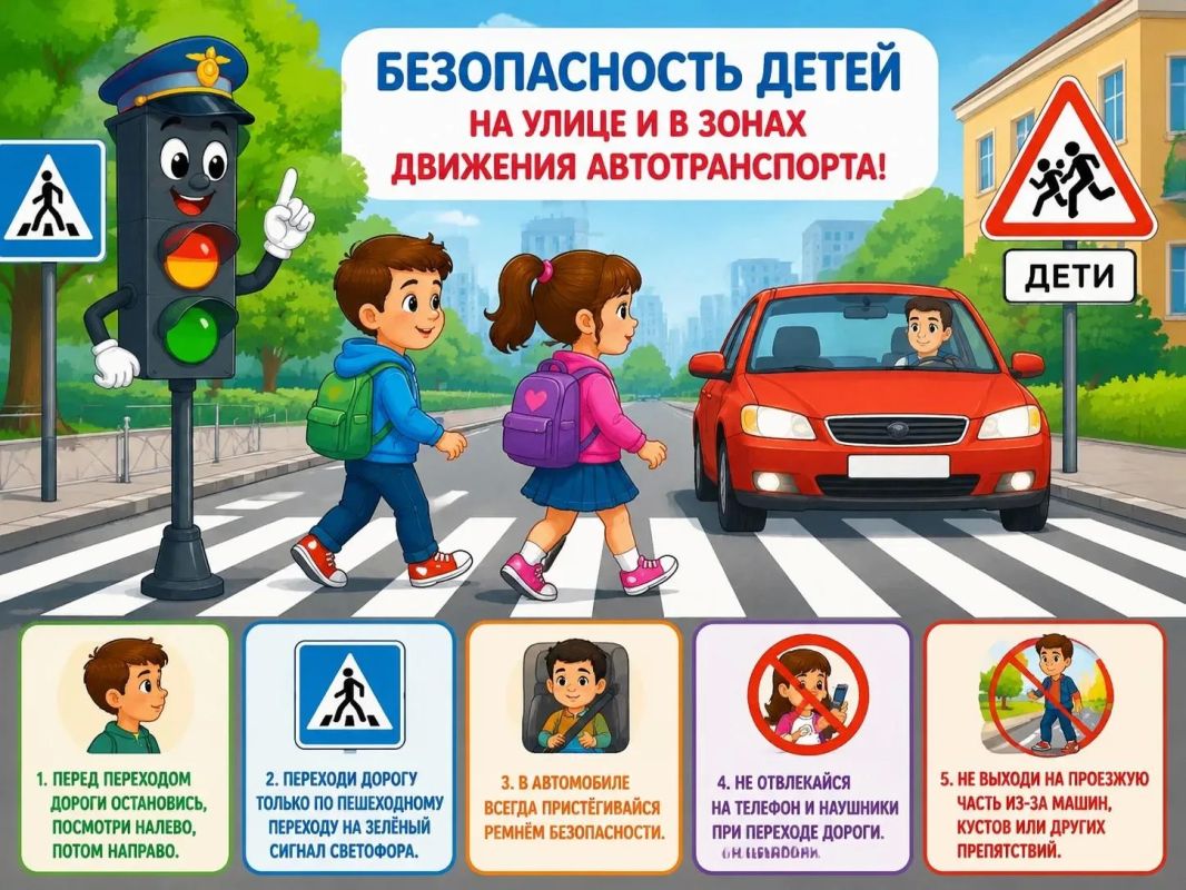 Безопасность детей на улице и в зонах движения автотранспорта