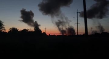 Горящие позиции и объекты ВСУ в Краматорске