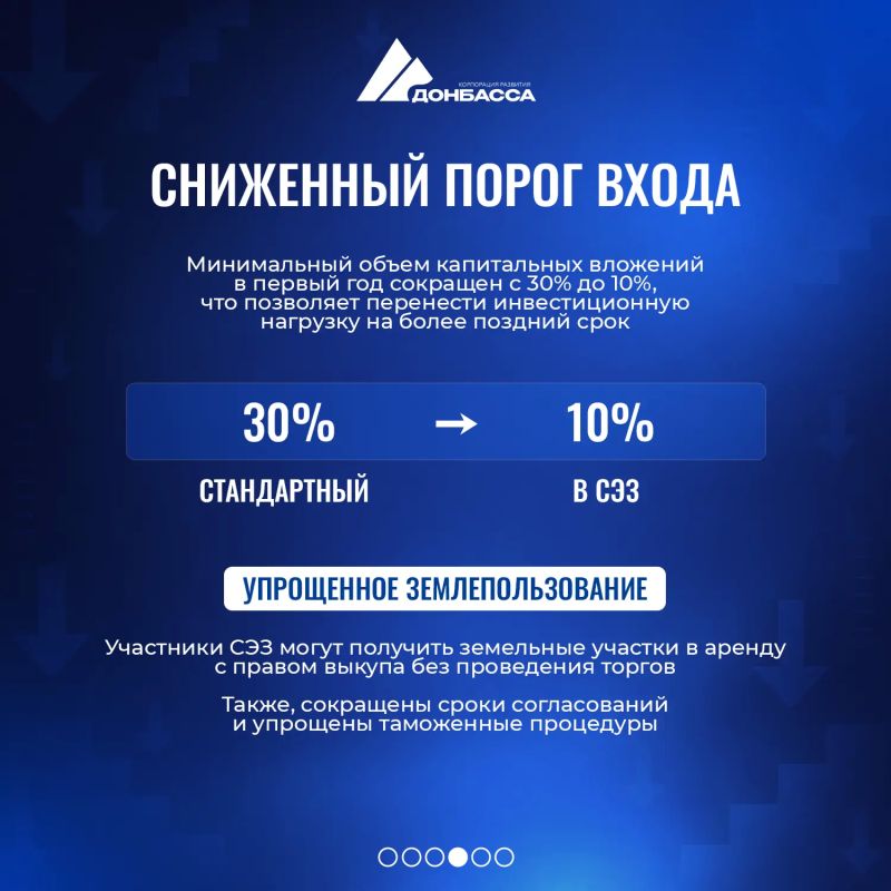 196 участников свободной экономической зоны в ДНР реализуют 221 инвестиционный проект 196 участников свободной экономической зоны в ДНР реализуют 221 инвестиционный проект
